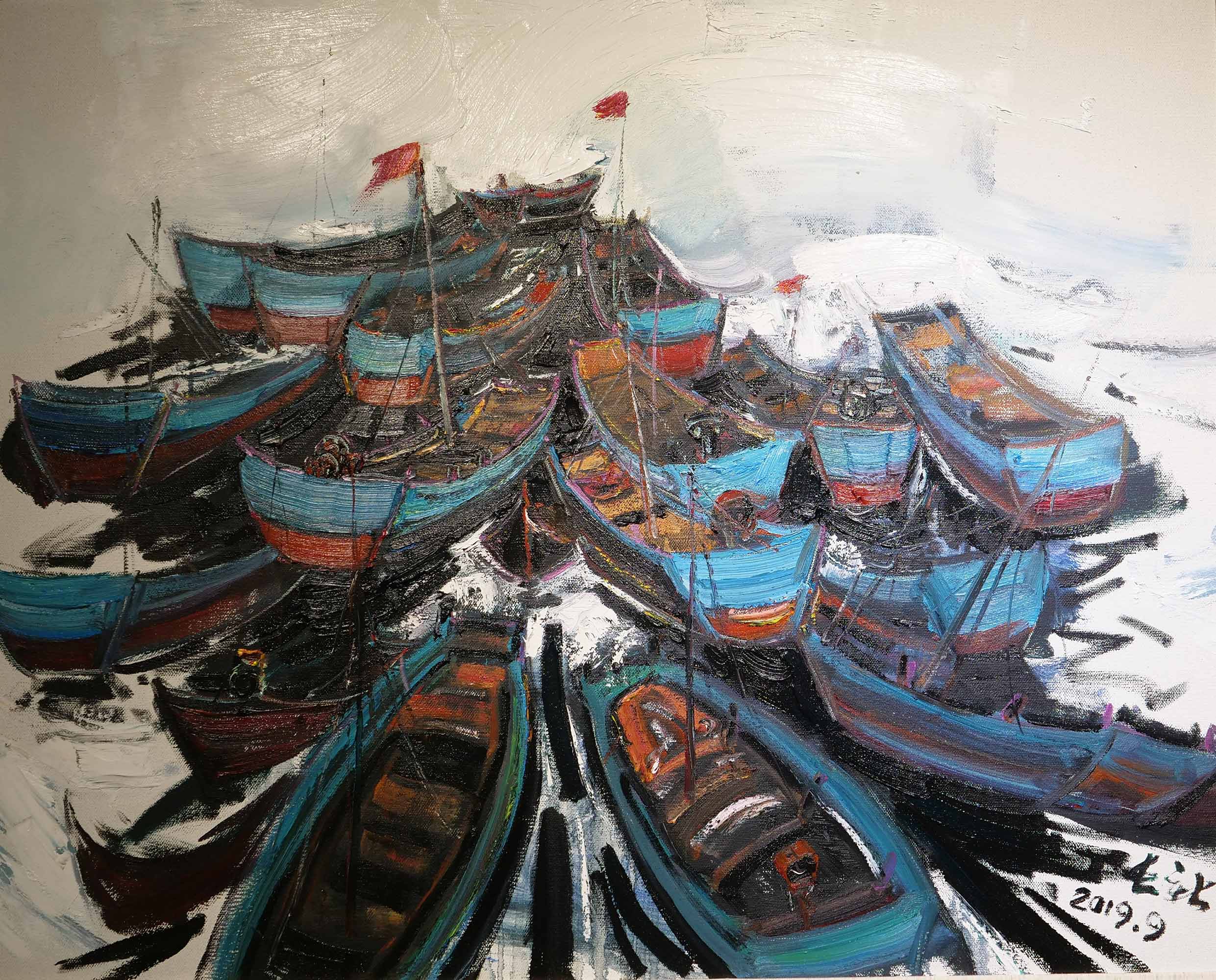 草原与海写生展