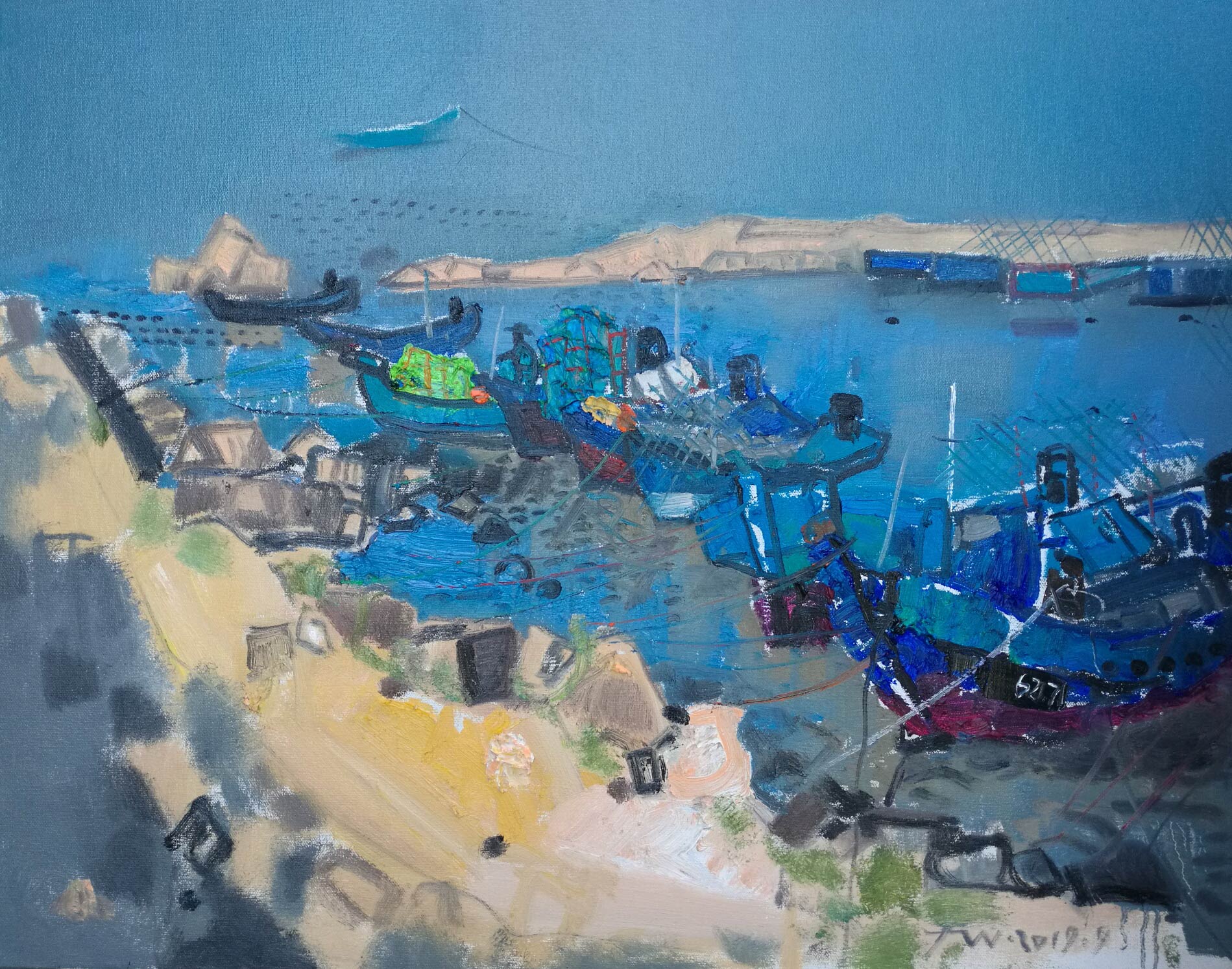 草原与海写生展