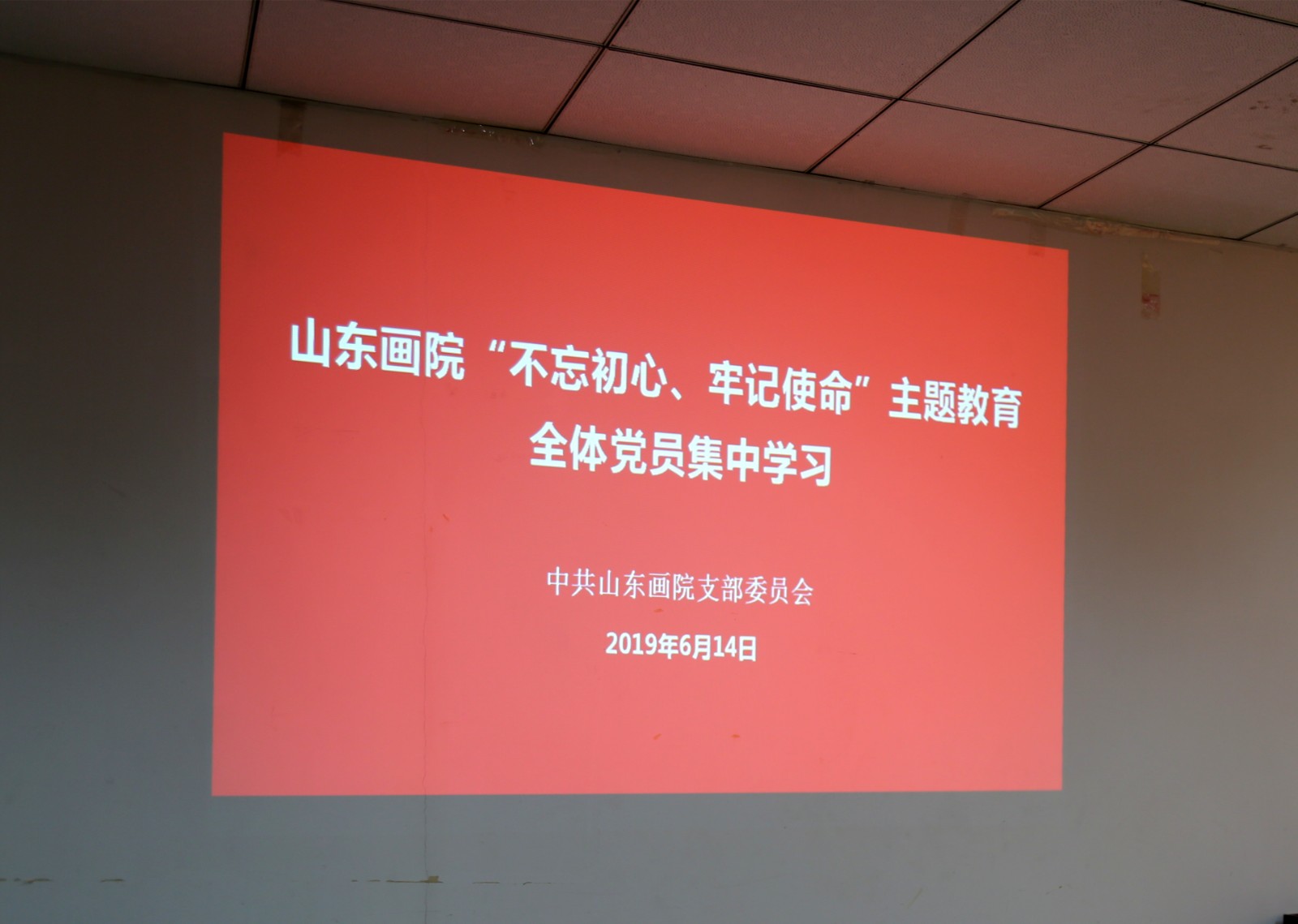 山东画院党支部组织“不忘初心、牢记使命”主题教育全体党员集中学习会