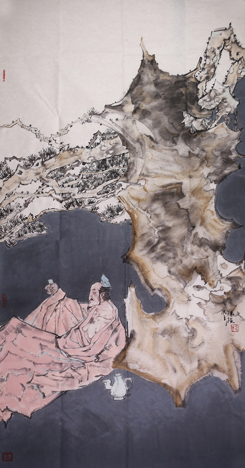 孙棋《独饮图》