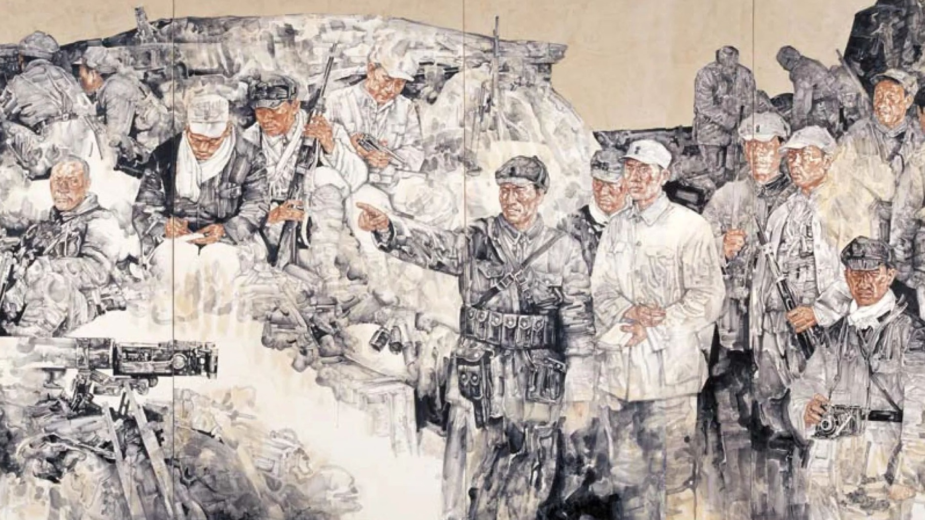 ​“固我长城·山东军旅主题美术作品展”赏析之十——李兆虬《战地采访》