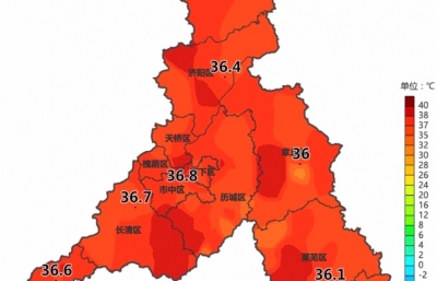 中伏来了！济南最高温或达37℃！你们家热成了什么颜色？