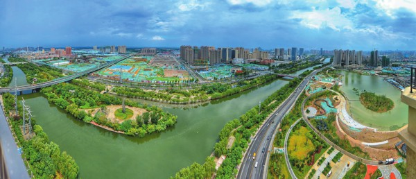 湖河抱团成景 济南市区再添“明珠”
