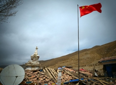 玉树结古镇禅古村小学校舍夷为平地