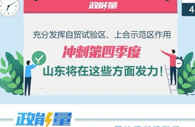 政能量丨冲刺第四季度，山东将在这些方面发力！
