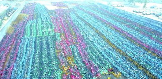 济南奥体西路惊现共享单车“超级停车场”，因违停上万辆车被暂扣