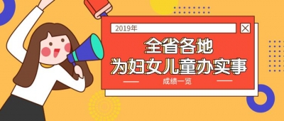 144件实事！2019年全省各地为妇女儿童办了这些事