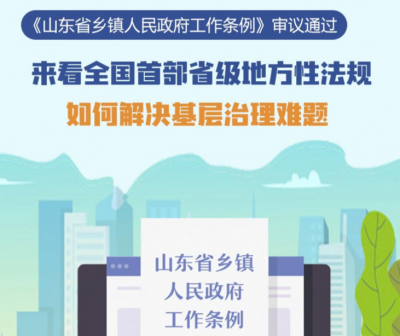 政能量｜解决基层治理难题！一图读懂《山东省乡镇人民政府工作条例》