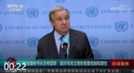 联合国秘书长古特雷斯：面对乌克兰局势需要克制和理性