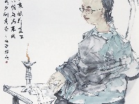 孙棋《观书图》