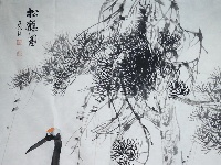 李恩成《松鶴圖》