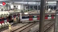 据港媒报道，港铁红磡站附近有列车出轨，有人受伤