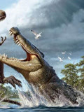 这种鳄鱼以大型恐龙为食，就算没有小行星袭击，恐龙也会被吃光