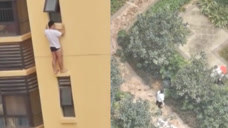 男子从高层窗外坠亡，下身仅穿内裤，对楼邻居拍下全程